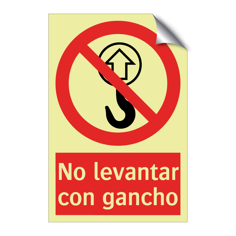 No levantar con gancho