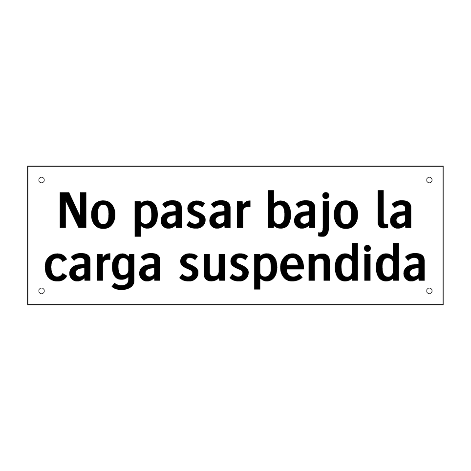 No pasar bajo la carga suspendida