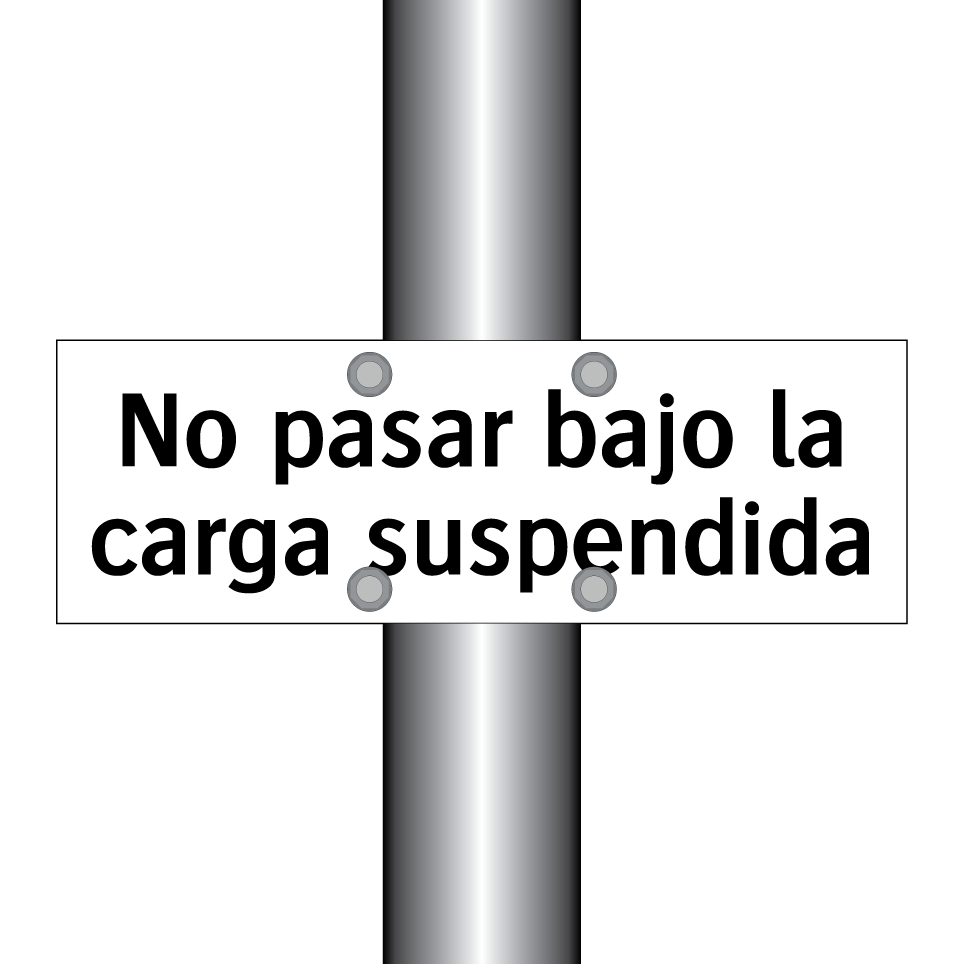 No pasar bajo la carga suspendida