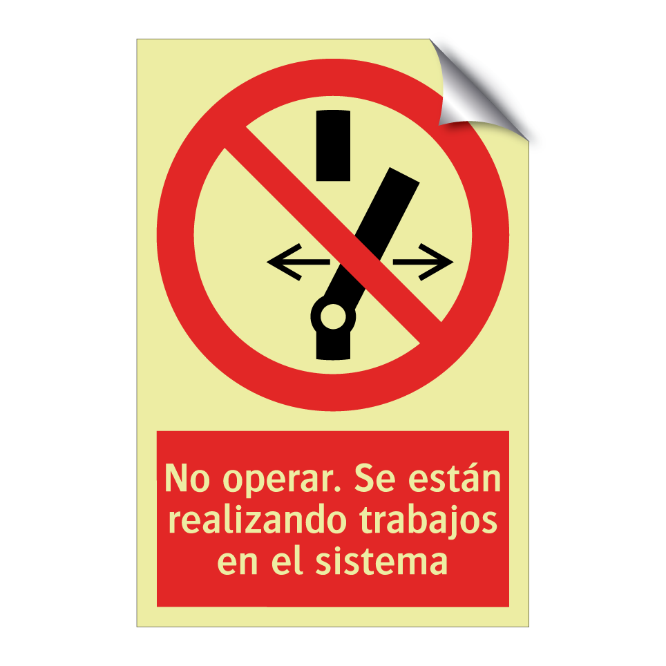 No operar. Se están realizando trabajos en el sistema