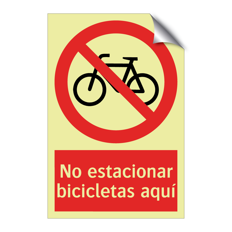 No estacionar bicicletas aquí