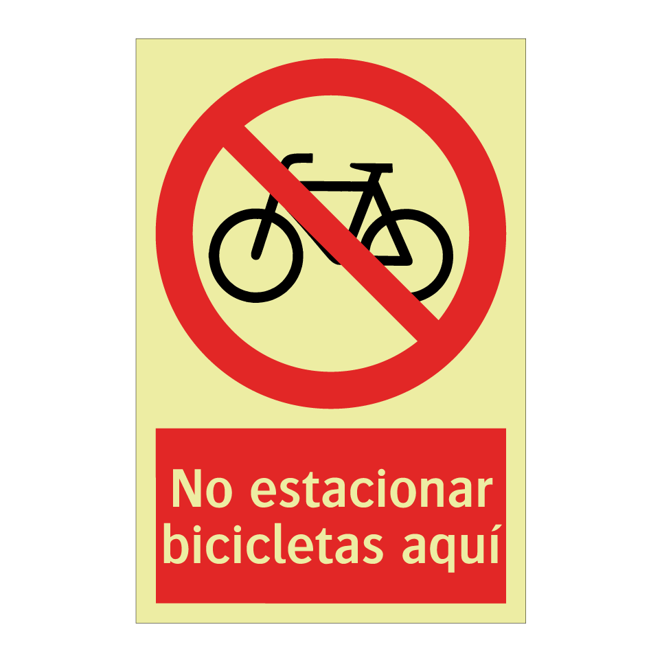 No estacionar bicicletas aquí