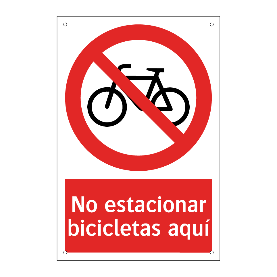 No estacionar bicicletas aquí
