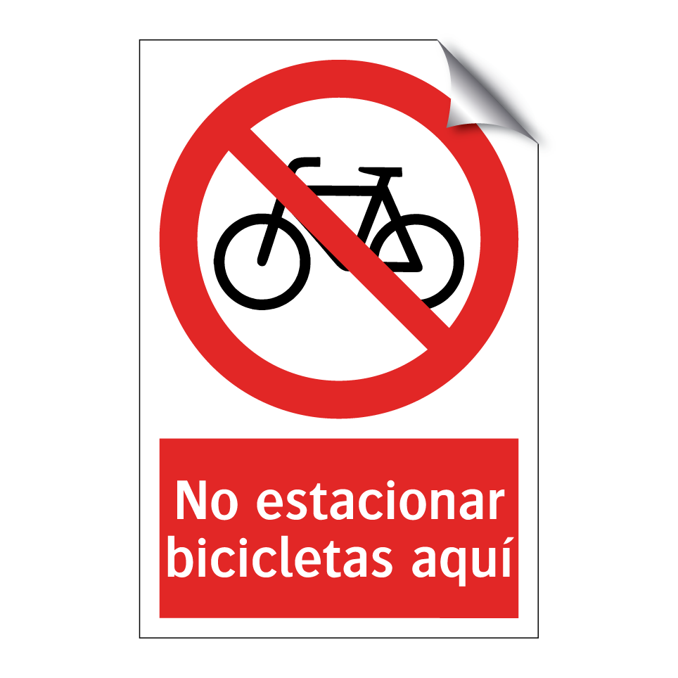 No estacionar bicicletas aquí