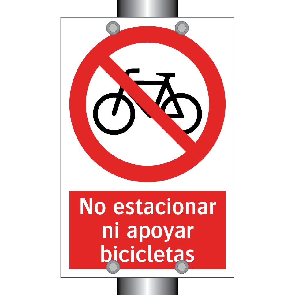 No estacionar ni apoyar bicicletas