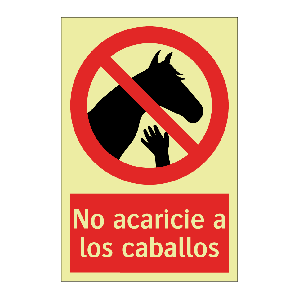 No acaricie a los caballos