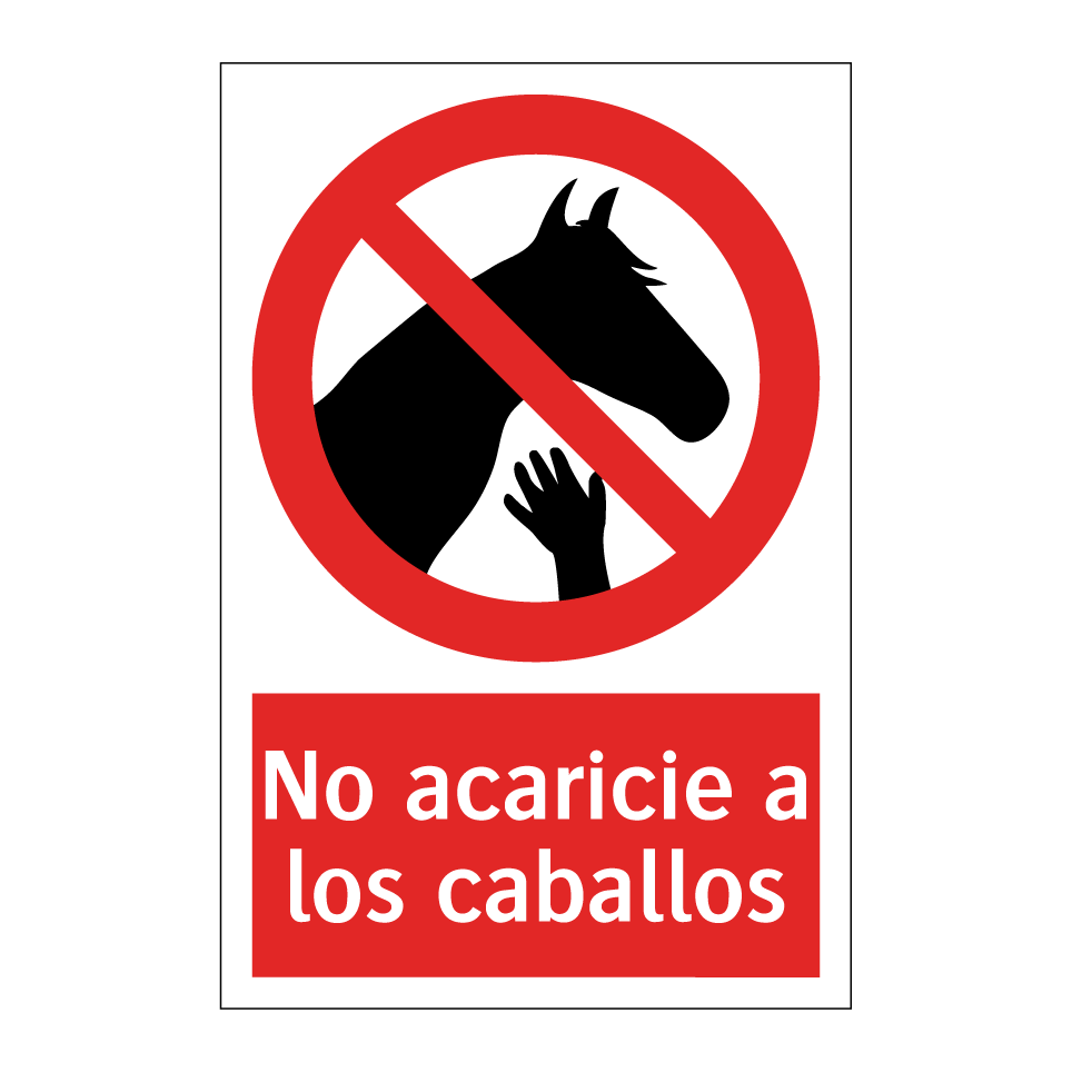 No acaricie a los caballos
