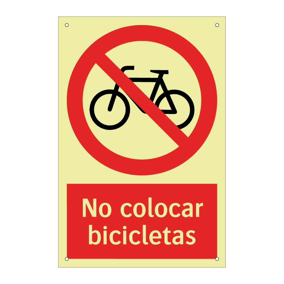 No colocar bicicletas