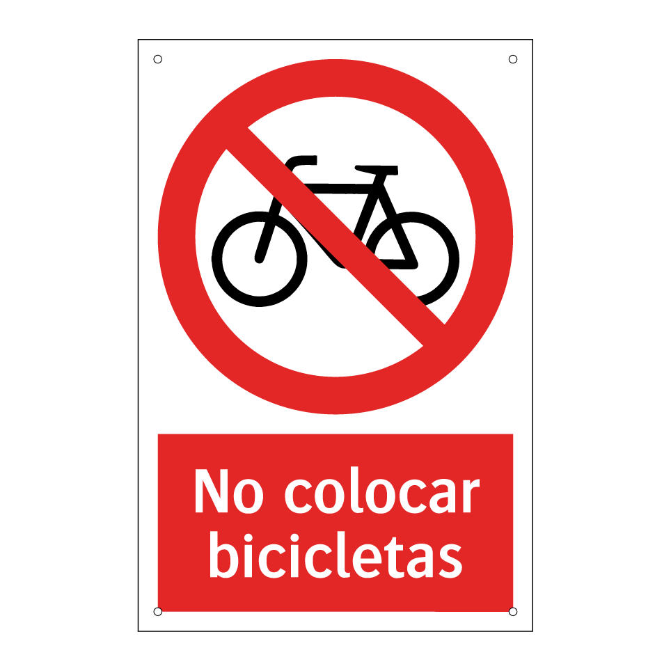 No colocar bicicletas