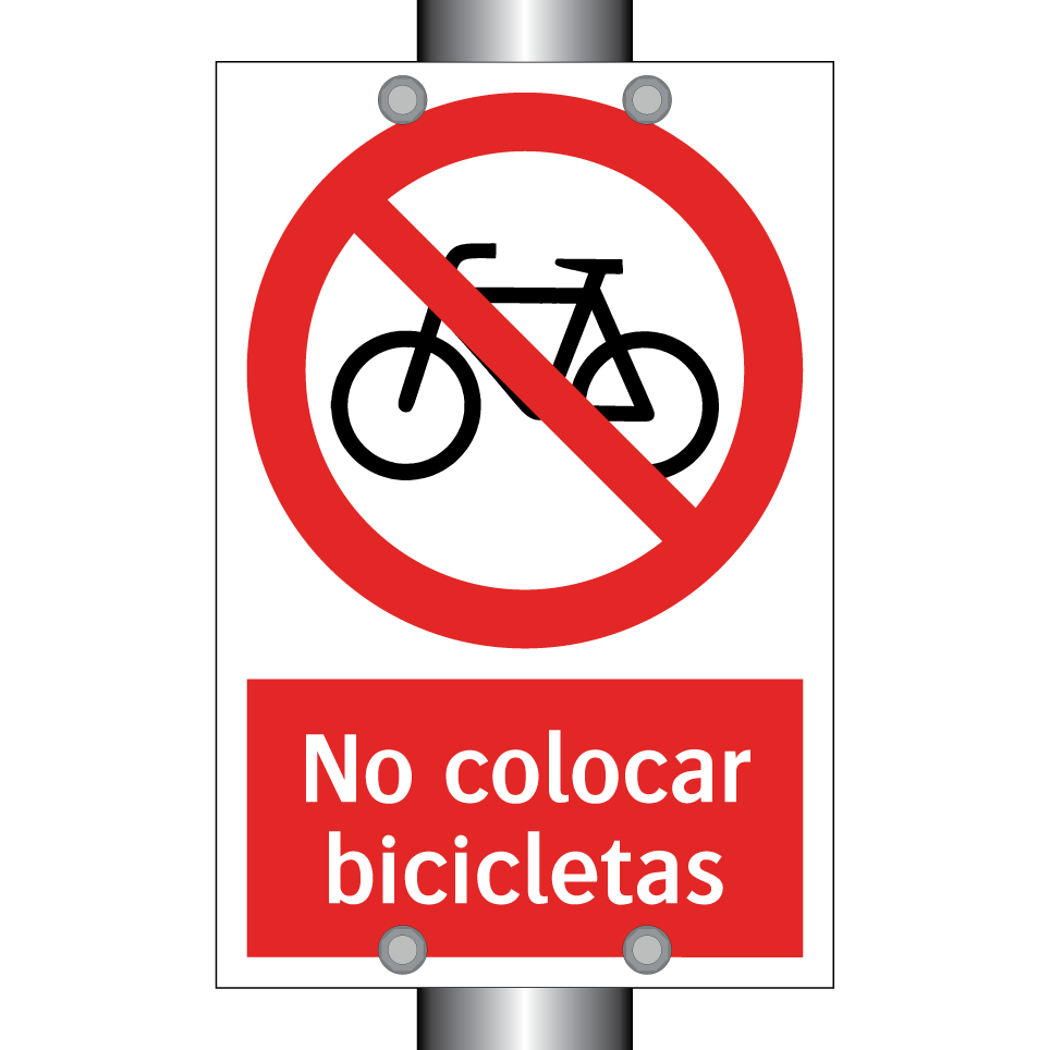 No colocar bicicletas
