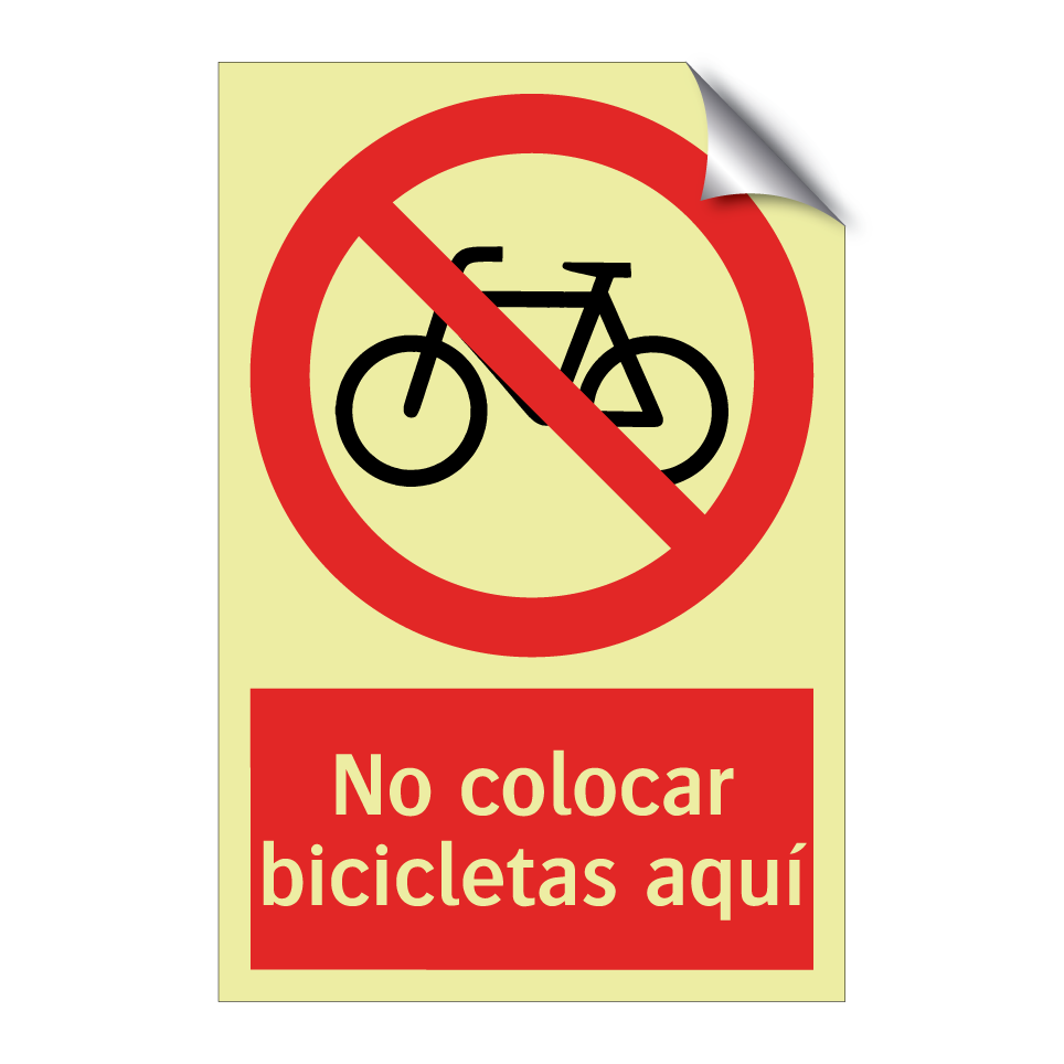 No colocar bicicletas aquí