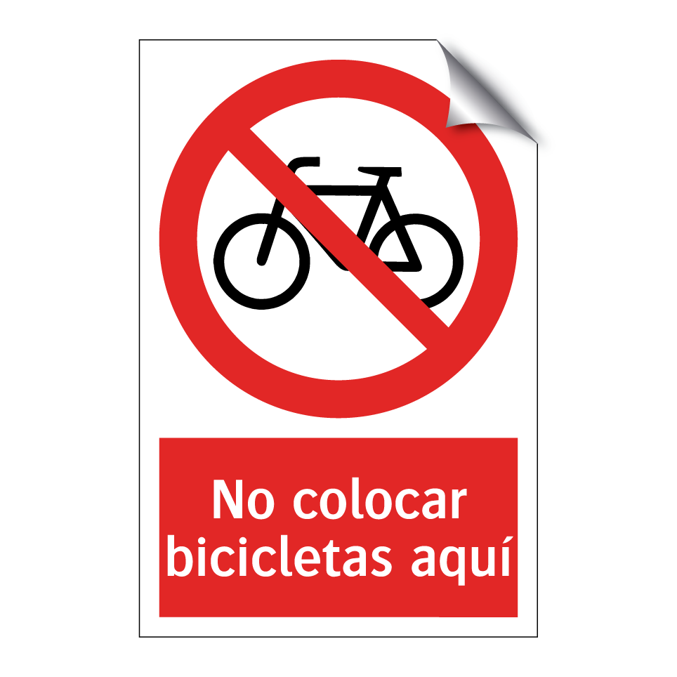 No colocar bicicletas aquí
