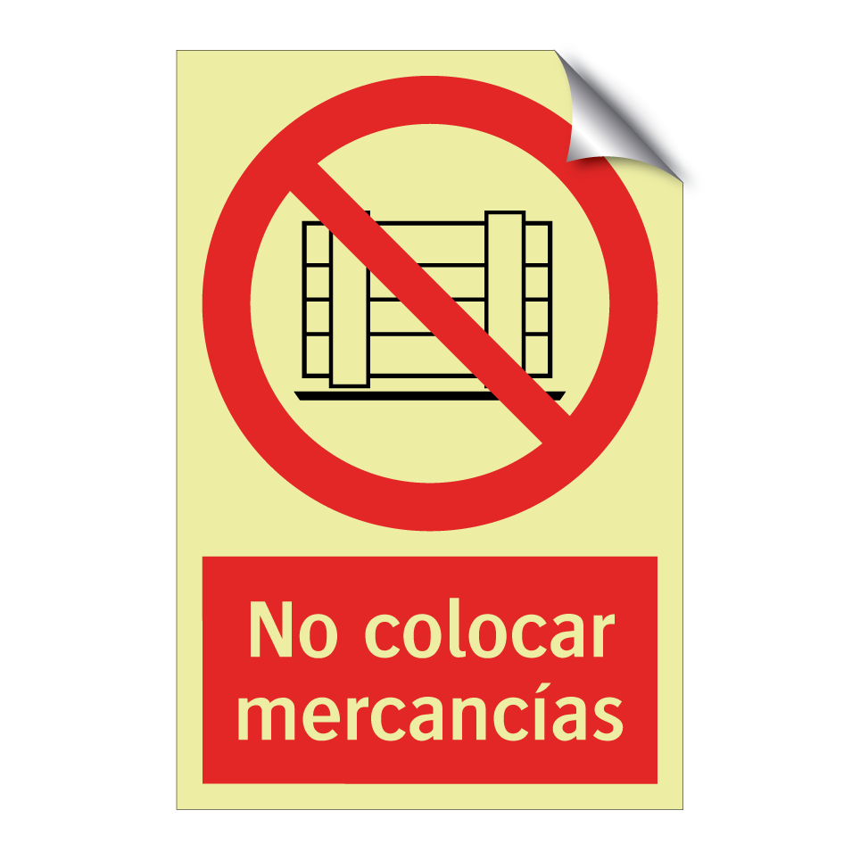 No colocar mercancías