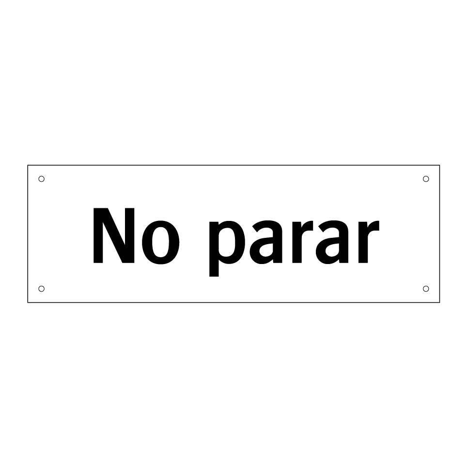 No parar