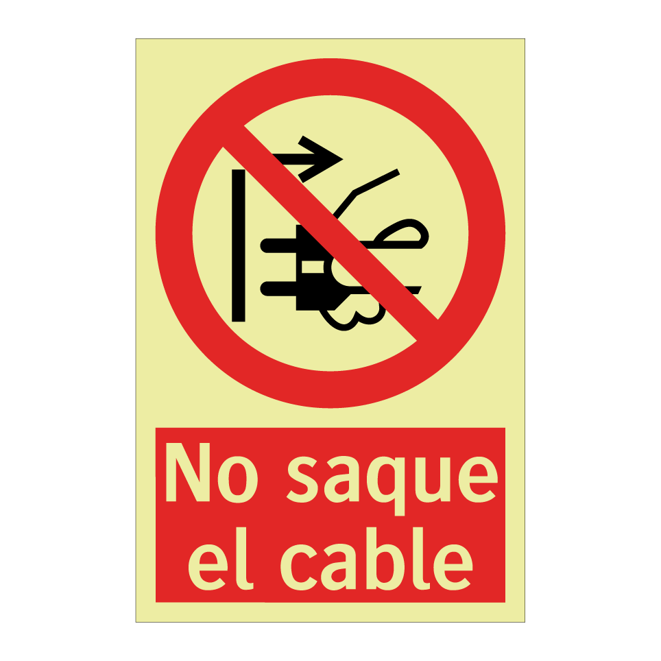 No saque el cable