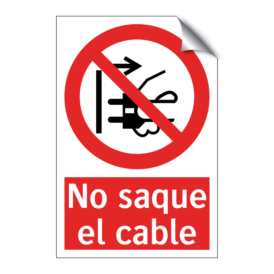 No saque el cable