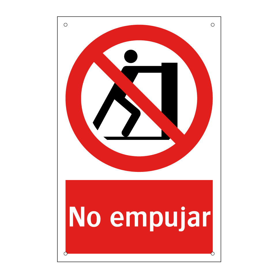 No empujar