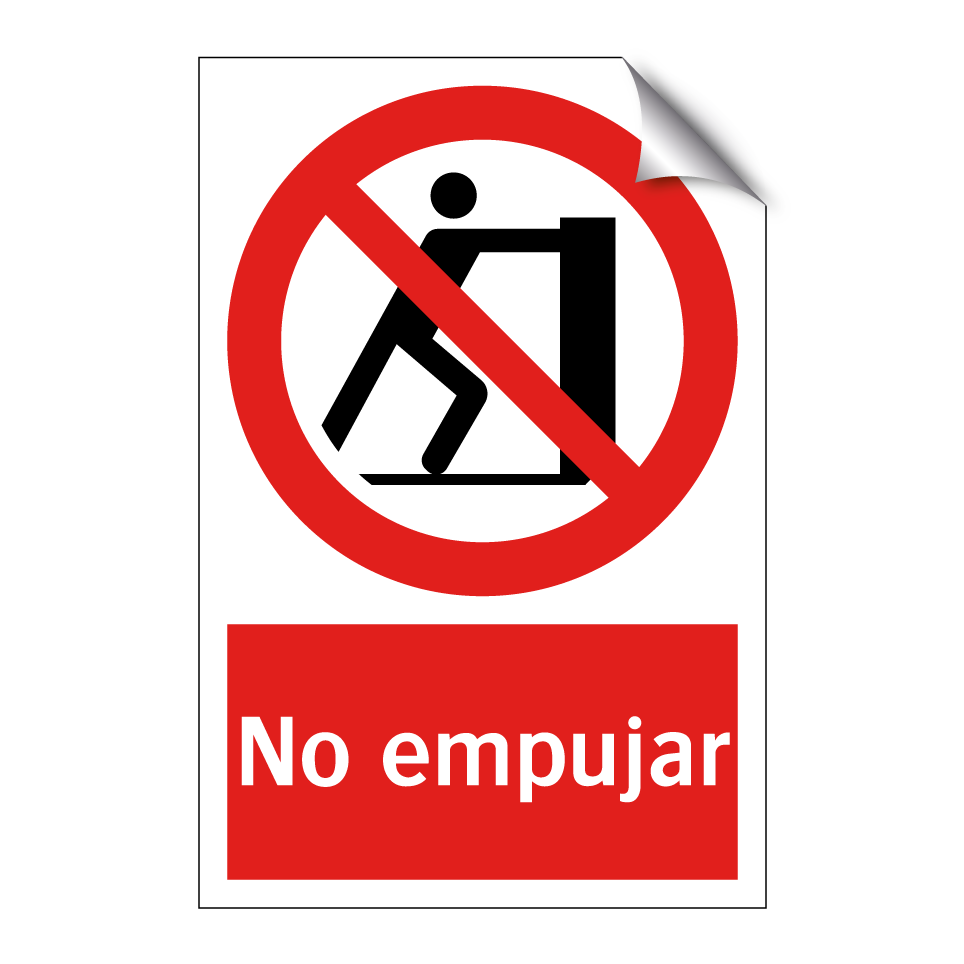 No empujar