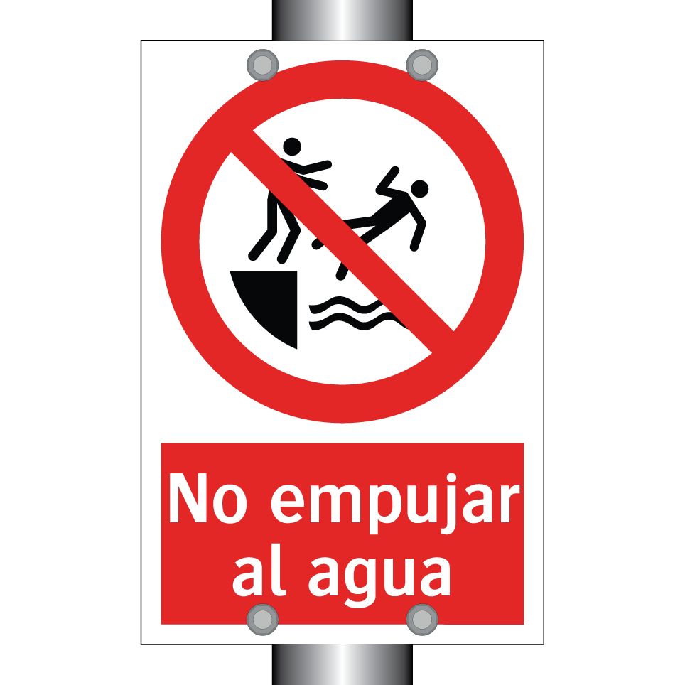 No empujar al agua