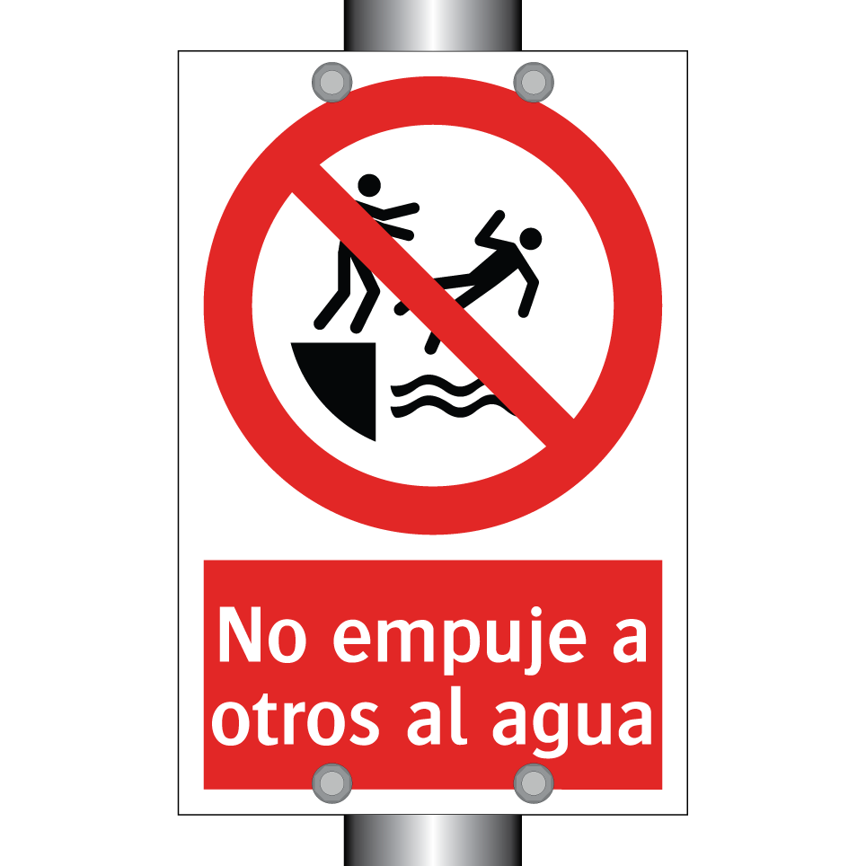 No empuje a otros al agua