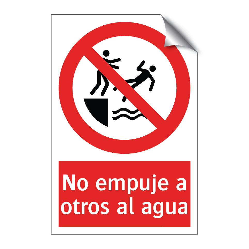 No empuje a otros al agua