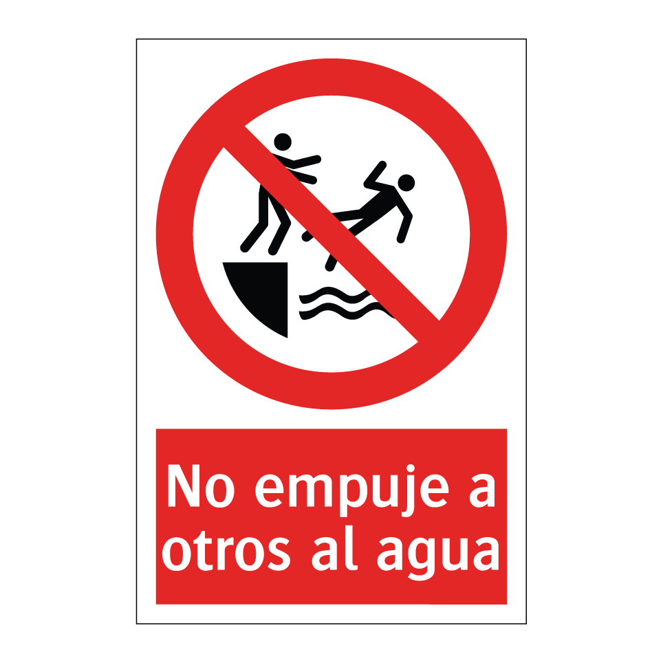 No empuje a otros al agua