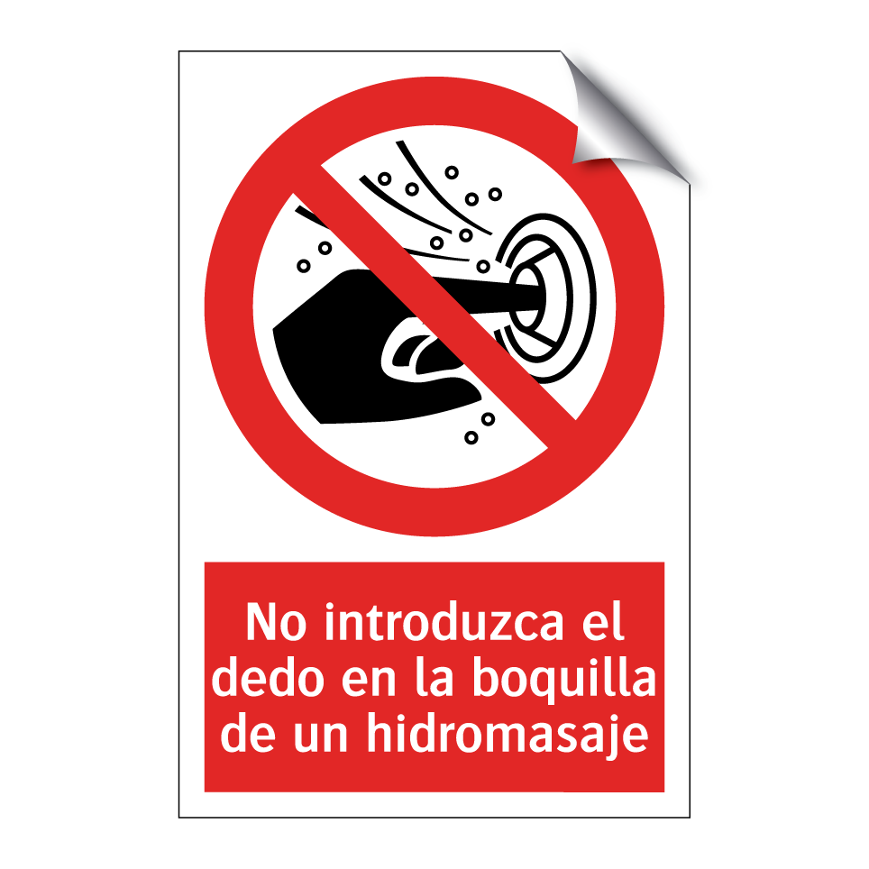 No introduzca el dedo en la boquilla de un hidromasaje