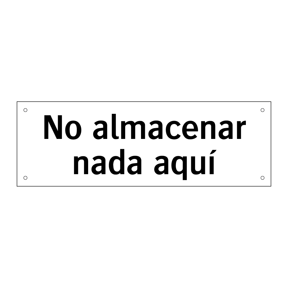No almacenar nada aquí