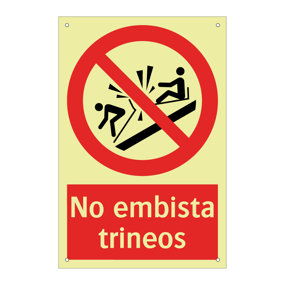 No embista trineos
