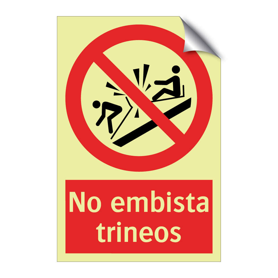 No embista trineos