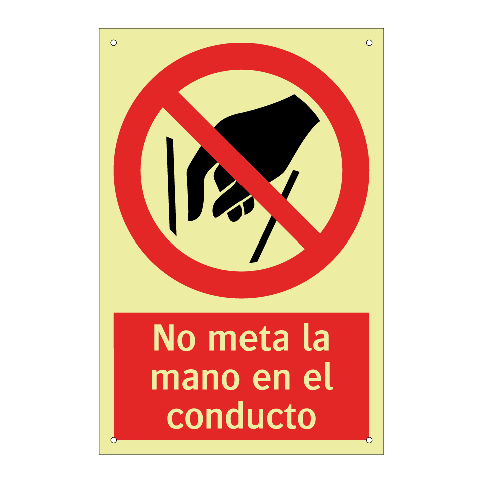 No meta la mano en el conducto