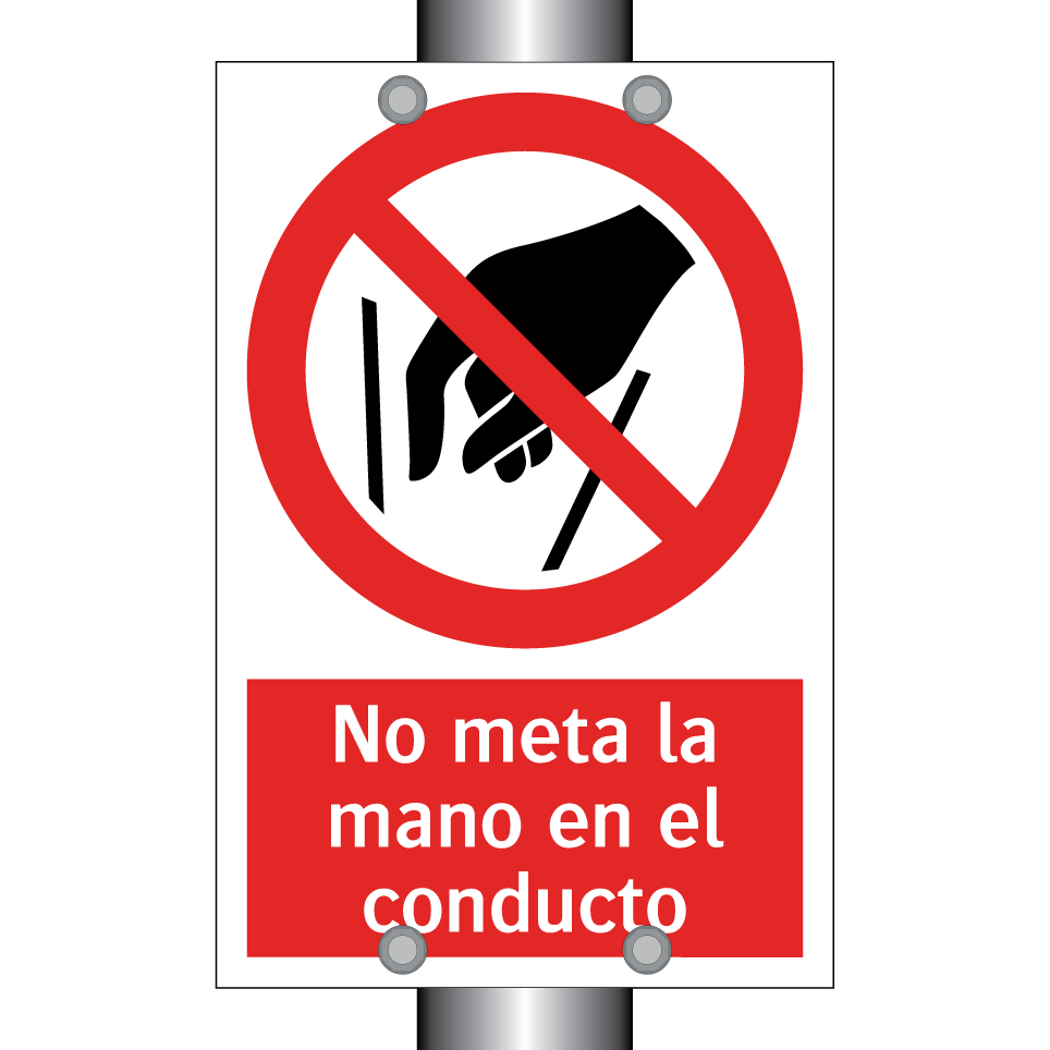 No meta la mano en el conducto
