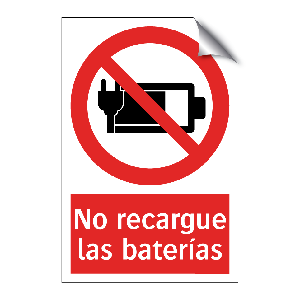 No recargue las baterías