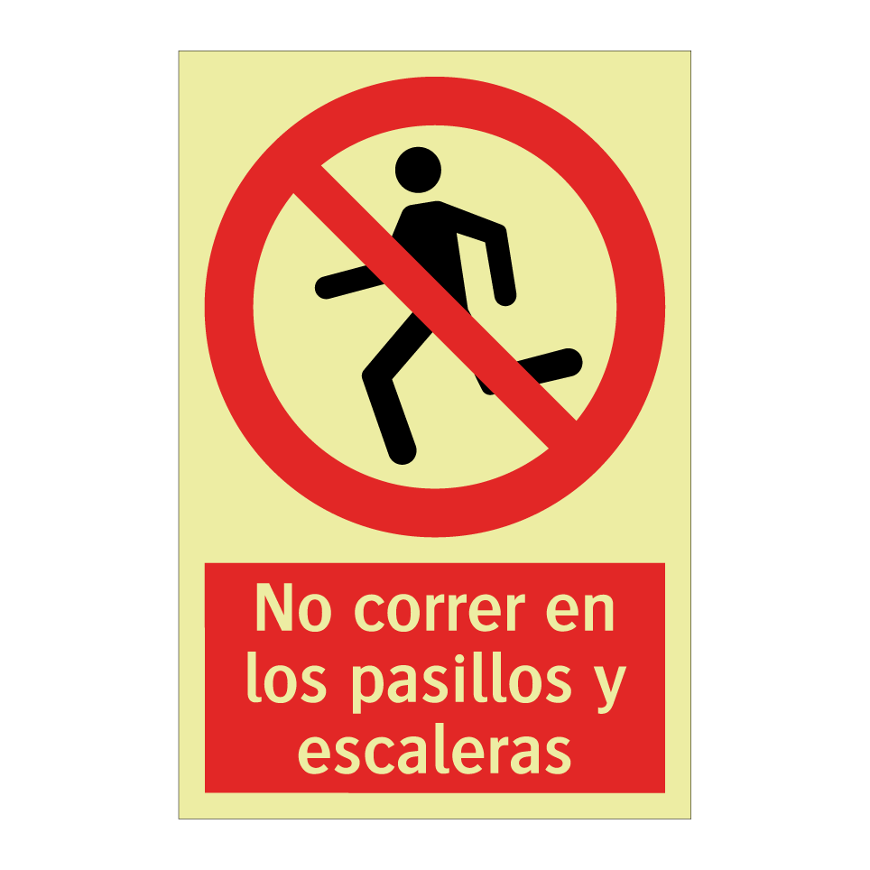 No correr en los pasillos y escaleras