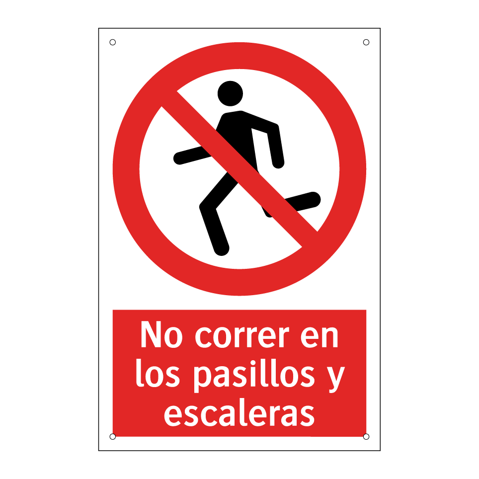 No correr en los pasillos y escaleras