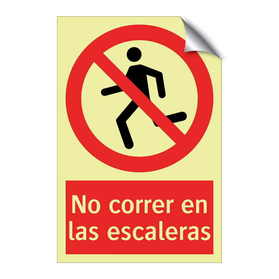 No correr en las escaleras