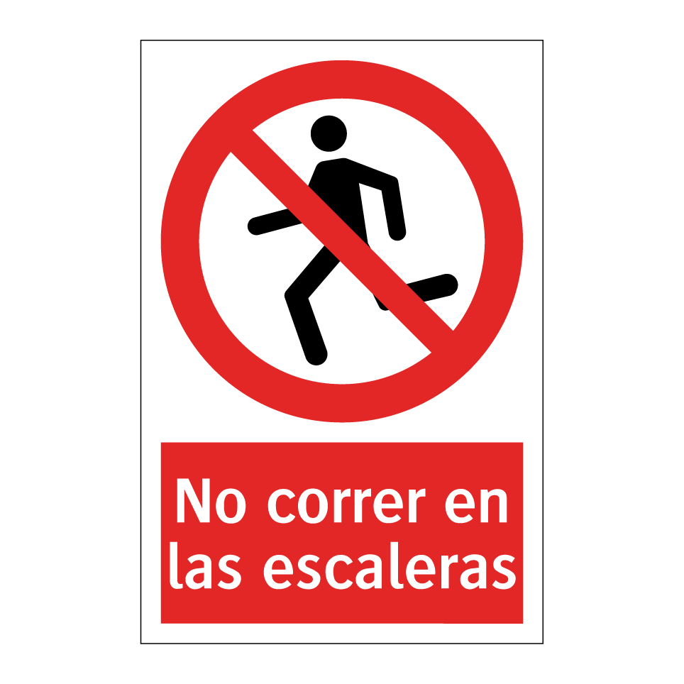 No correr en las escaleras