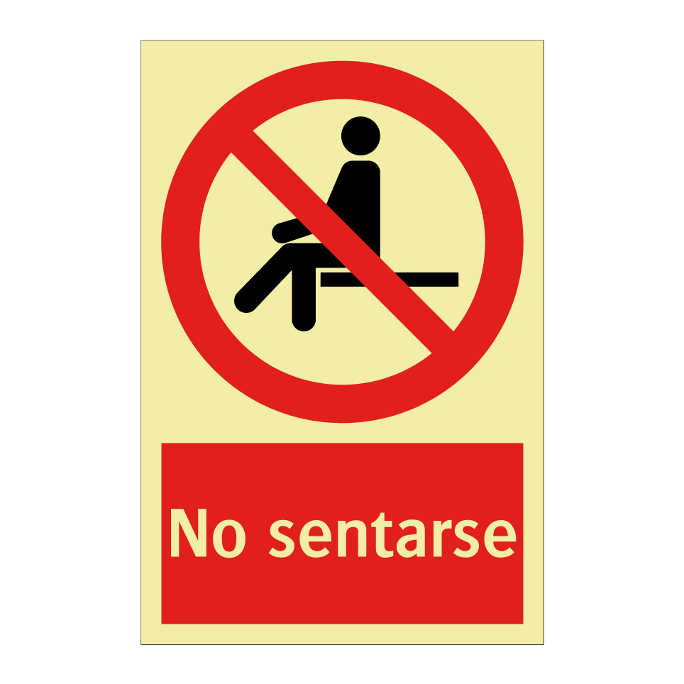 No sentarse