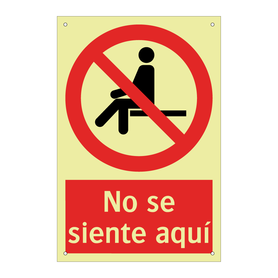 No se siente aquí