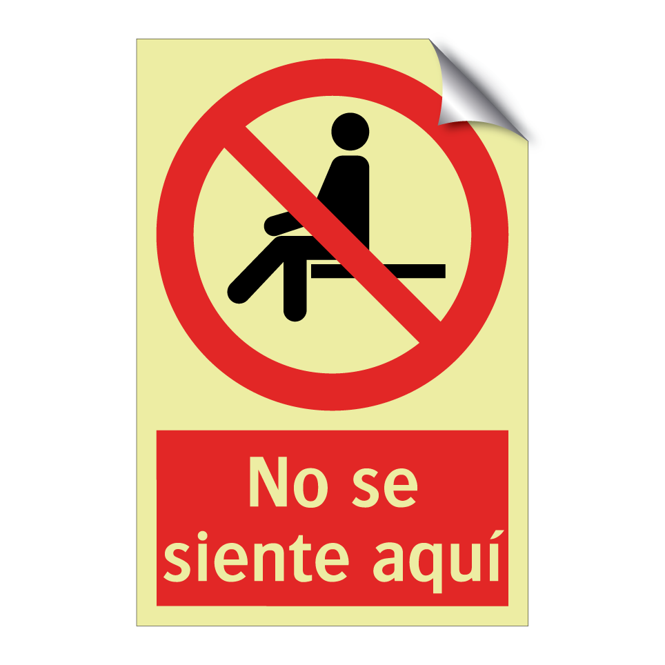 No se siente aquí
