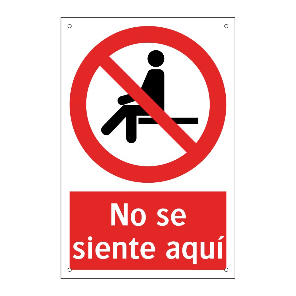 No se siente aquí