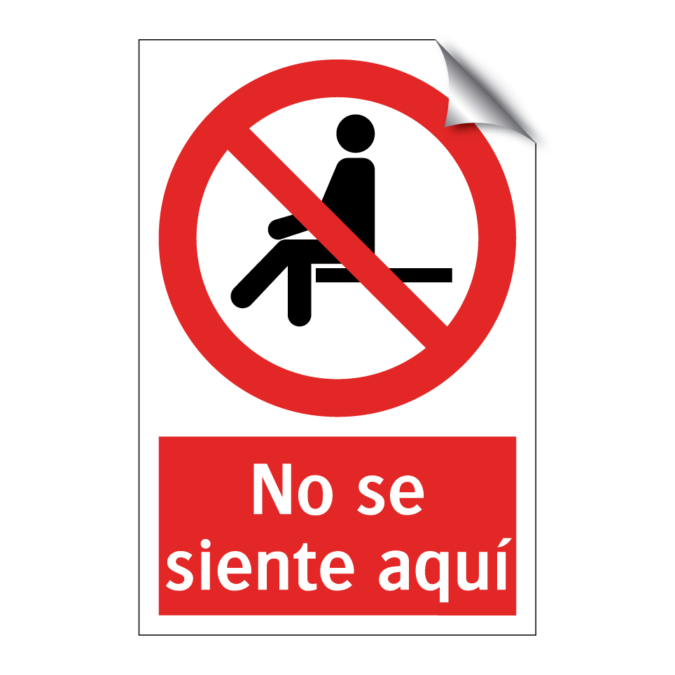 No se siente aquí