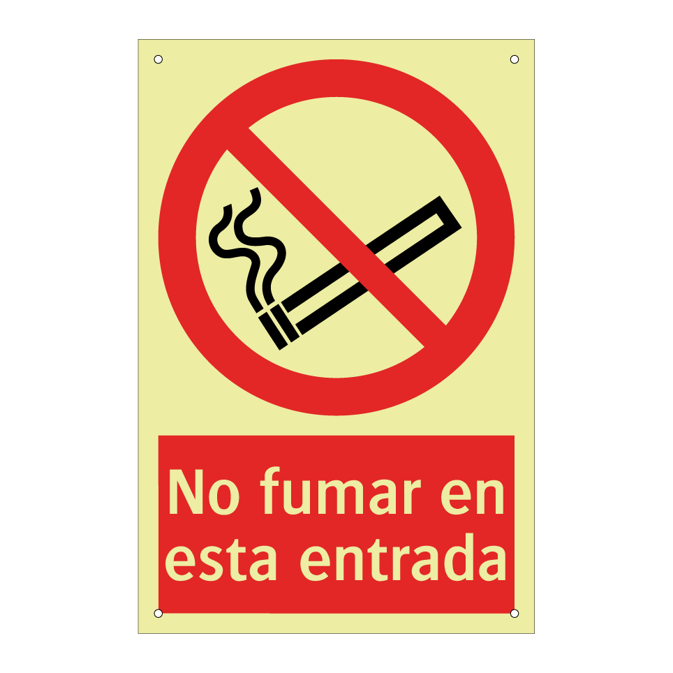 No fumar en esta entrada