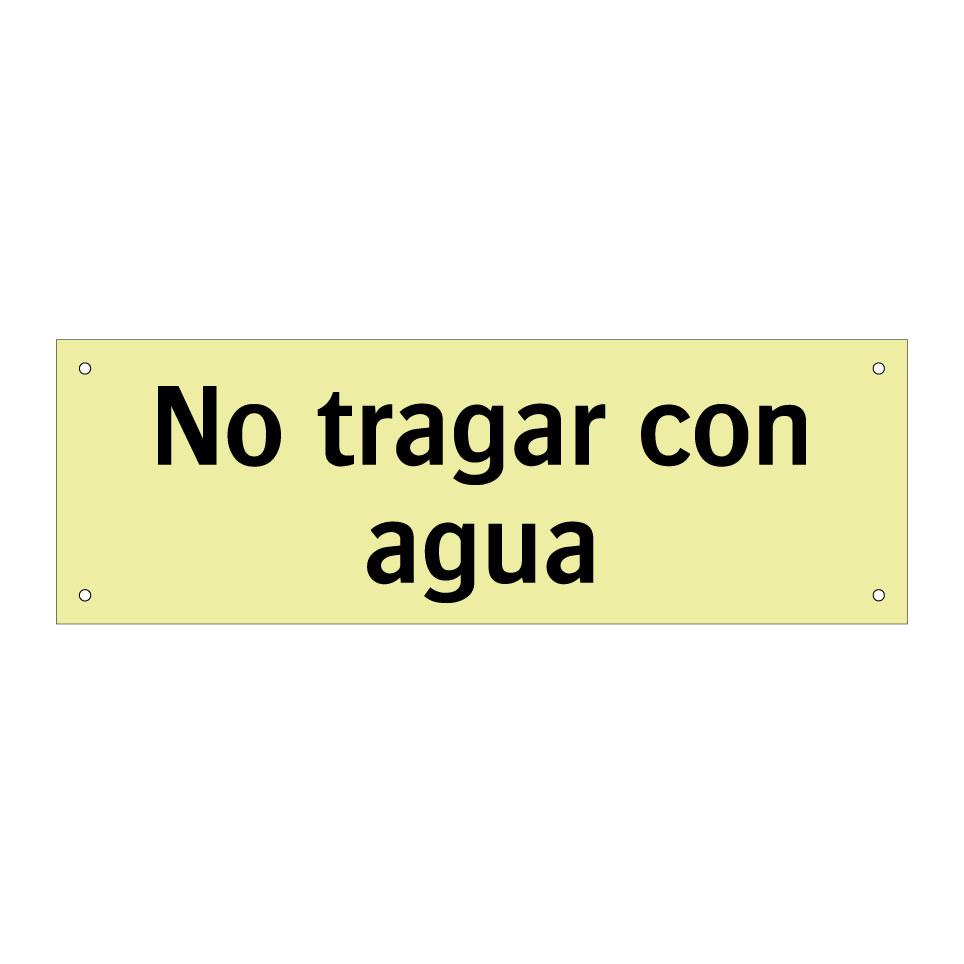No tragar con agua