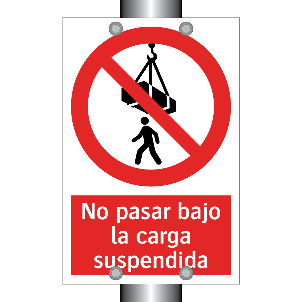 No pasar bajo la carga suspendida