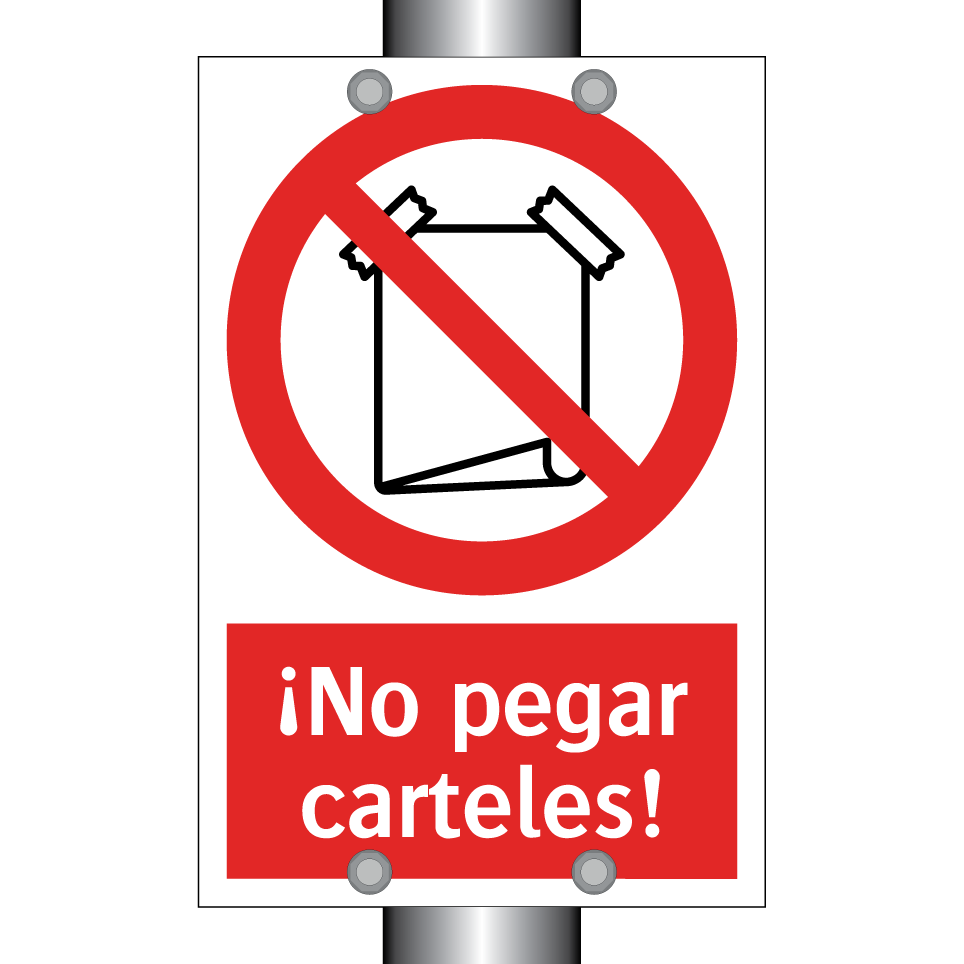 ¡No pegar carteles!