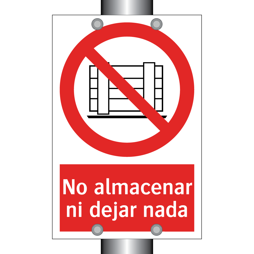 No almacenar ni dejar nada