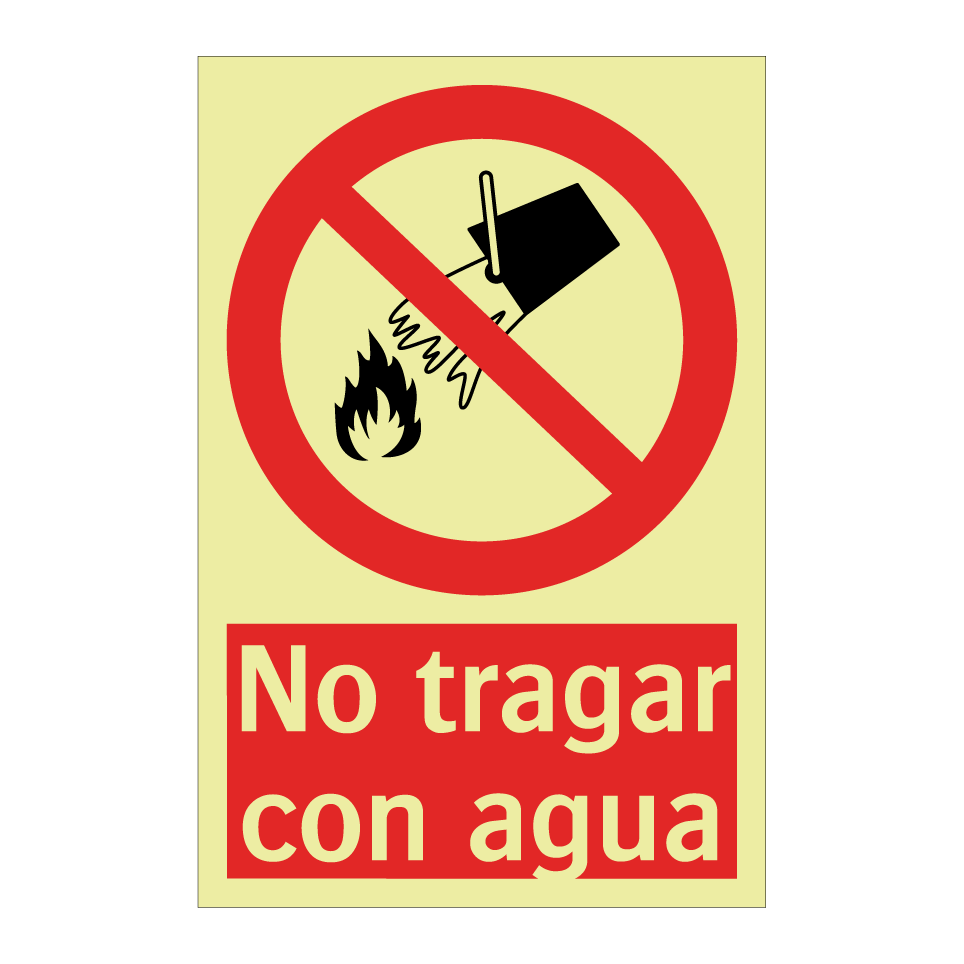 No tragar con agua