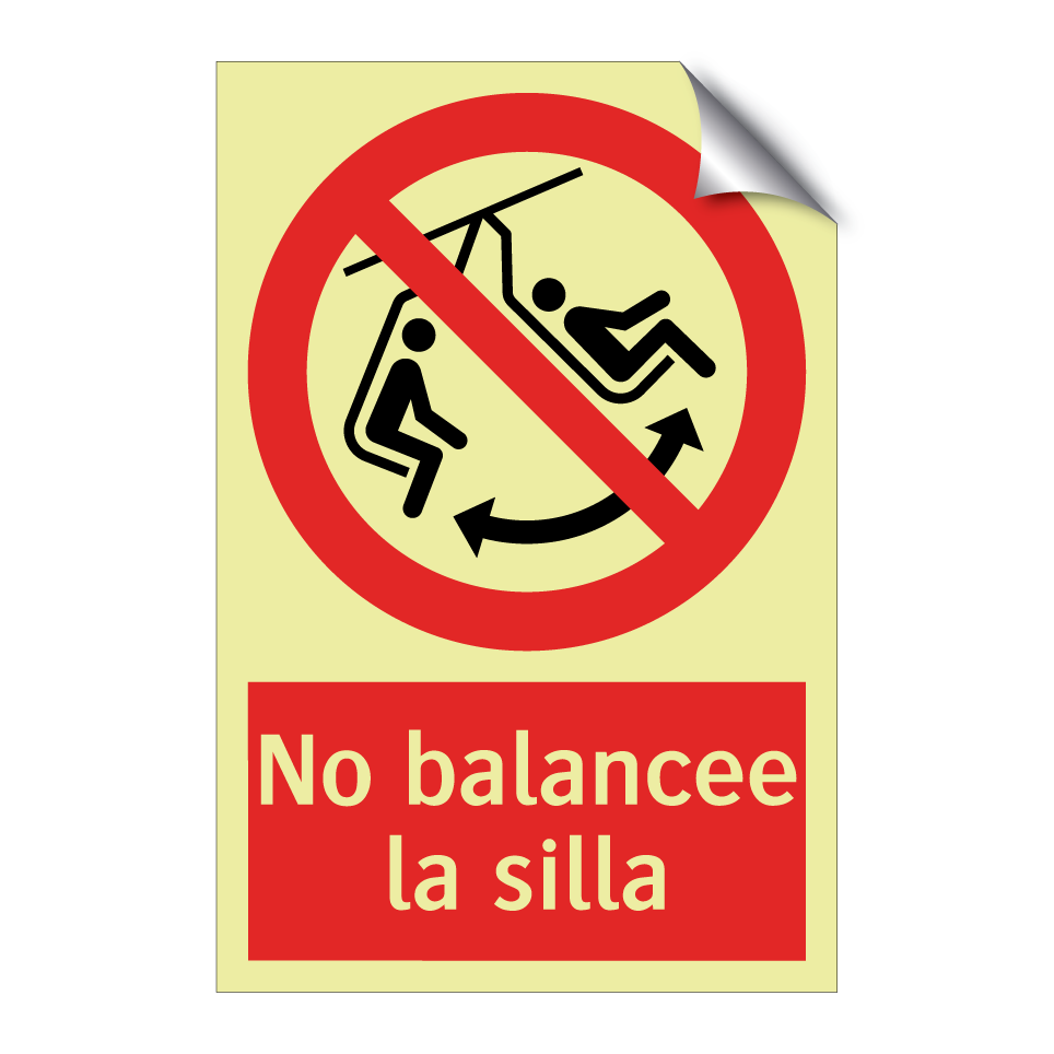 No balancee la silla