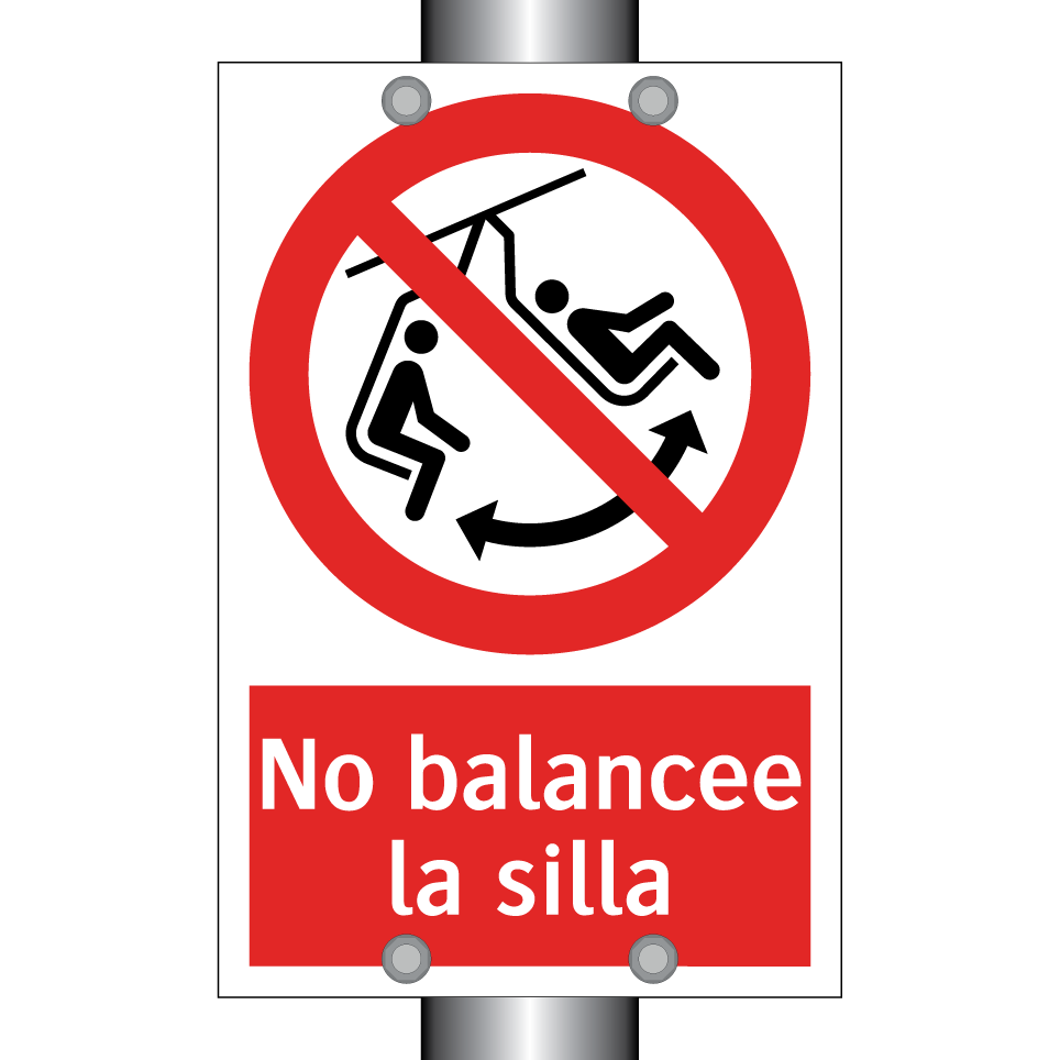 No balancee la silla